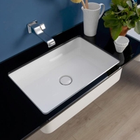 Immagine di Flaminia MINIWASH 60 lavabo 60 cm sottopiano, senza troppopieno, smaltato esternamente, colore bianco finitura lucido MW60SP