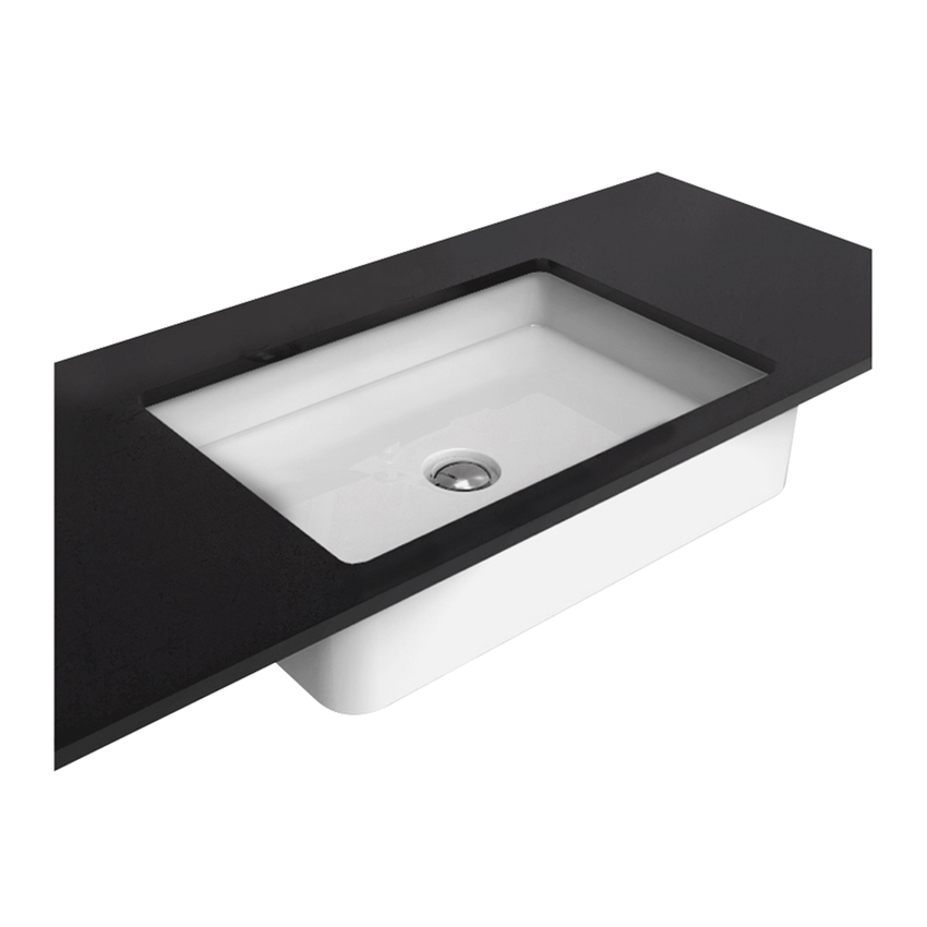 Immagine di Flaminia MINIWASH 60 lavabo 60 cm sottopiano, senza troppopieno, smaltato esternamente, colore bianco finitura lucido MW60SP