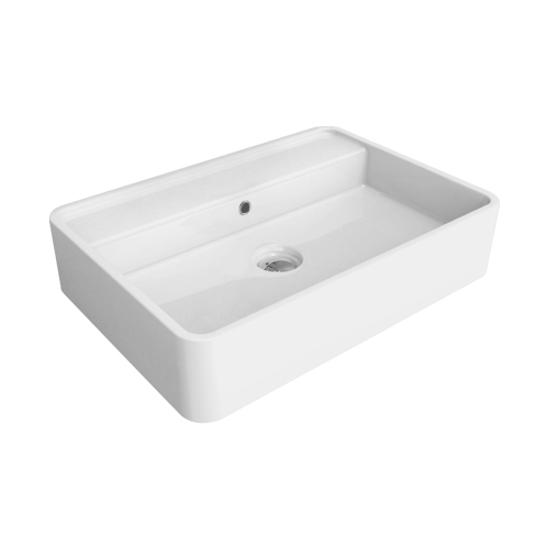 Immagine di Flaminia MINIWASH 60 lavabo 60 cm sospeso, con troppopieno, con bordo per rubinetteria, colore bianco finitura lucido MW60S
