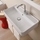 Flaminia MINIWASH 75 lavabo 75 cm sospeso, con troppopieno, con piano rubinetteria, colore bianco finitura lucido MW75S