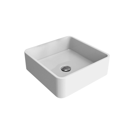 Immagine di Flaminia MINIWASH 40 lavabo 40 cm da appoggio o sospeso con staffa, senza troppopieno, colore bianco finitura lucido MWL40