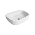 Immagine di Flaminia MONÒ 64 lavabo 64 cm da appoggio o sospeso, senza troppopieno, colore bianco finitura lucido MN64L