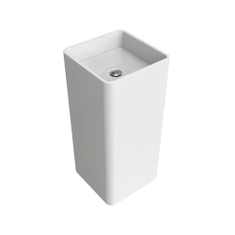 Immagine di Flaminia MONOWASH lavabo 40 cm a colonna da centro stanza, senza troppopieno, colore bianco finitura lucido MW40C