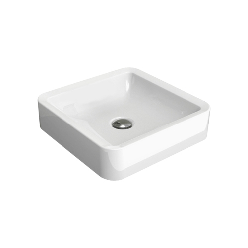 Immagine di Flaminia NILE 40 lavabo 40 cm da appoggio, senza troppopieno, colore bianco finitura lucido NL40A