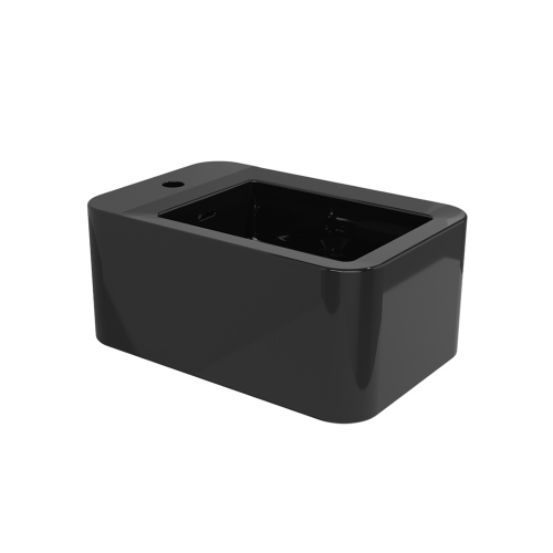 Immagine di Flaminia NILE bidet sospeso monoforo, con troppopieno, colore nero finitura lucido NL218NER