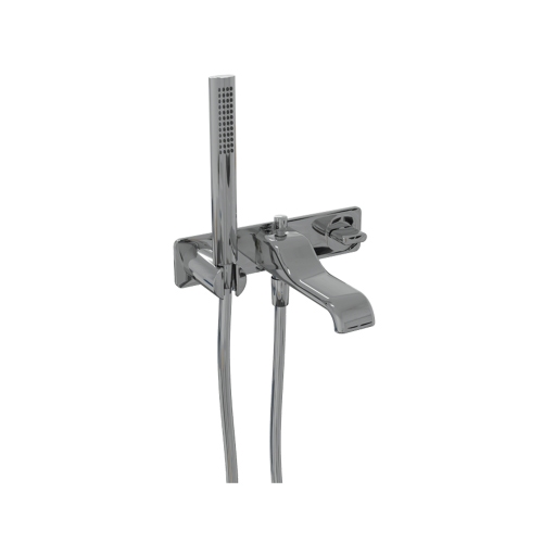 Immagine di Flaminia NOKE’ set vasca ad incasso con erogatore, miscelatore e doccetta, completo di corpo incasso, finitura cromo NK3290