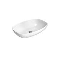 Immagine di Flaminia NUDASLIM lavabo L.60 cm da appoggio, senza troppopieno, colore bianco finitura lucido ND60A