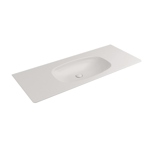 Immagine di Flaminia NUDAFLAT 120 consolle sospesa 120 cm, senza troppopieno, colore bianco latte finitura opaco ND120LLAT