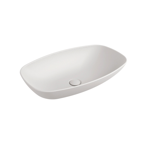 Immagine di Flaminia NUDASLIM lavabo 61 cm da appoggio o sospeso, senza troppopieno, colore bianco latte finitura opaco ND60LLAT