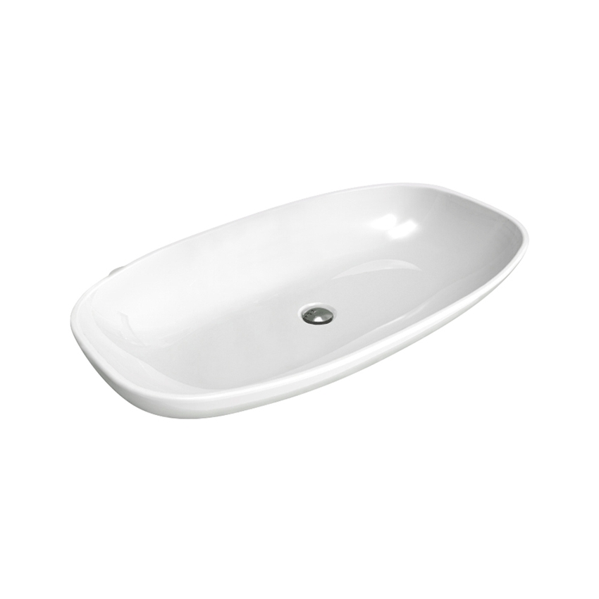 Immagine di Flaminia NUDA 95 lavabo 95 cm sospeso o appoggio senza troppopieno, colore bianco finitura lucido 5082