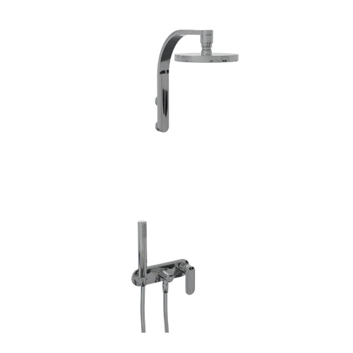 Immagine di Flaminia ONE set doccia ad incasso composto da soffione, miscelatore e doccetta, finitura cromo 112550