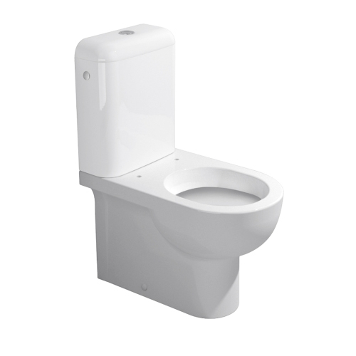 Immagine di Flaminia QUICK set sanitari monoblocco, vaso con scarico S/P, cassetta di scarico e batteria di scarico doppio flusso, coprivaso avvolgente con discesa rallentata, bidet monoforo con troppopieno, colore bianco finitura lucido QK116+QK217+QK39+QKCW07