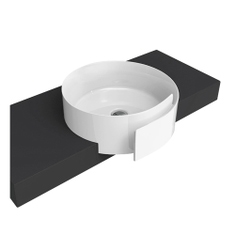 Immagine di Flaminia ROLL 44 lavabo 44 cm semincasso, senza troppopieno, colore bianco finitura lucido RL44S