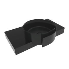 Immagine di Flaminia ROLL 44 lavabo 44 cm semincasso, senza troppopieno, colore carbone finitura opaco RL44SCAR