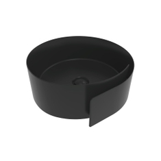 Immagine di Flaminia ROLL 44 lavabo 44 cm da appoggio, senza troppopieno, colore carbone finitura opaco RL44LCAR