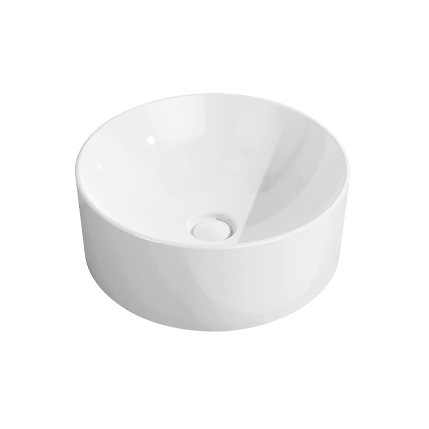 Immagine di Flaminia TWIN SET SLIM 42 lavabo 42 cm da appoggio, senza troppopieno, colore bianco finitura lucido TW42C