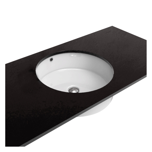 Immagine di Flaminia TWIN SET 42 lavabo 42 cm sottopiano, con troppopieno, colore bianco finitura lucido 5057