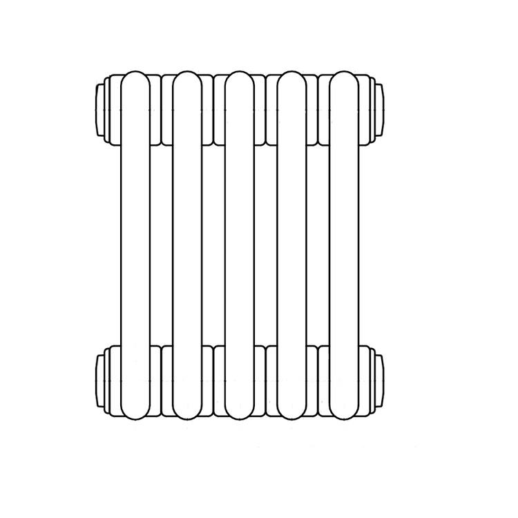 Irsap TESI 6 radiatore per sostituzione A, 5 elementi H.56,5 L.22,5 P.22 cm, colore bianco finitura lucido RT605650501IRNON02