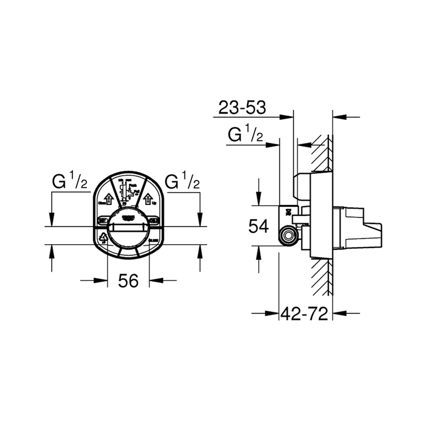 Immagine di Grohe Corpo incasso per miscelatori monocomando per doccia 33964000
