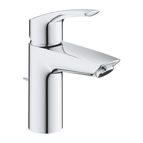 Immagine di Grohe EUROSMART miscelatore monocomando per lavabo H.17 cm, con scarico, finitura cromo 33265003