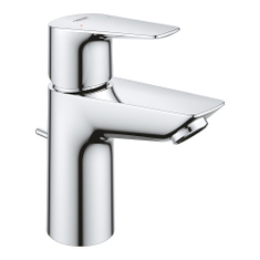 Immagine di Grohe BAUEDGE miscelatore monocomando per lavabo H.15 cm, con scarico, finitura cromo 23328001