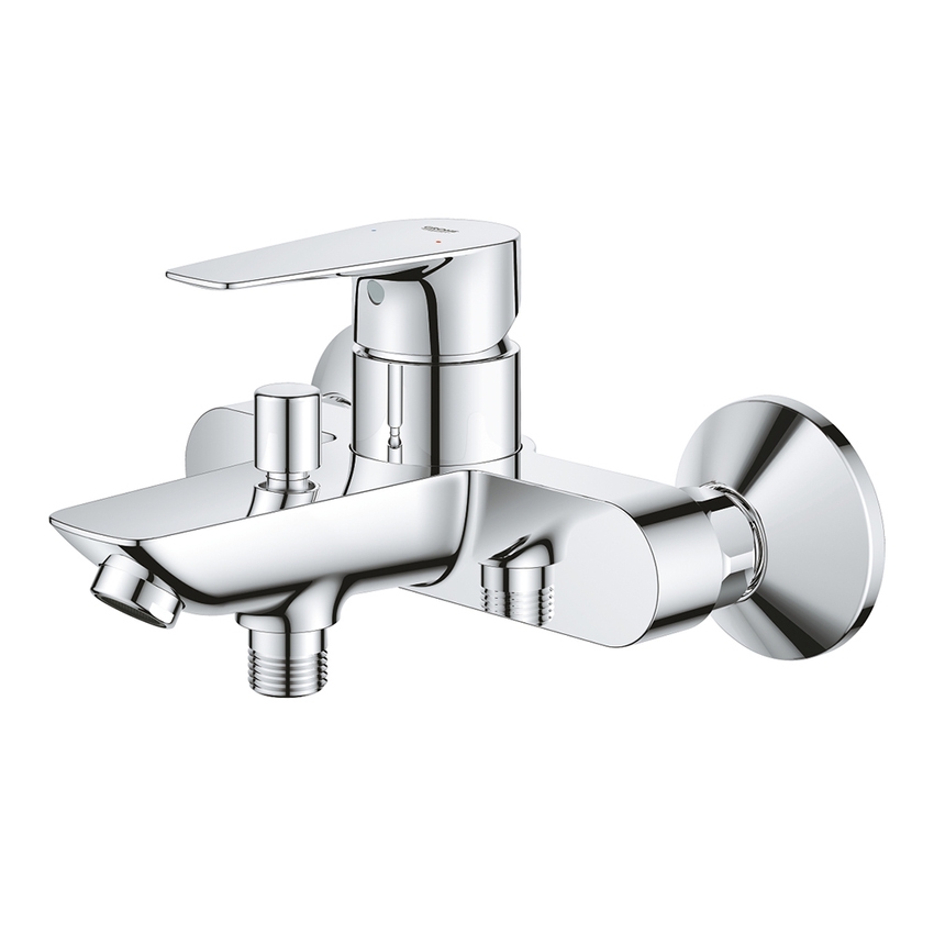Immagine di Grohe BAUEDGE miscelatore monocomando per vasca o doccia, con deviatore, finitura cromo 23604001