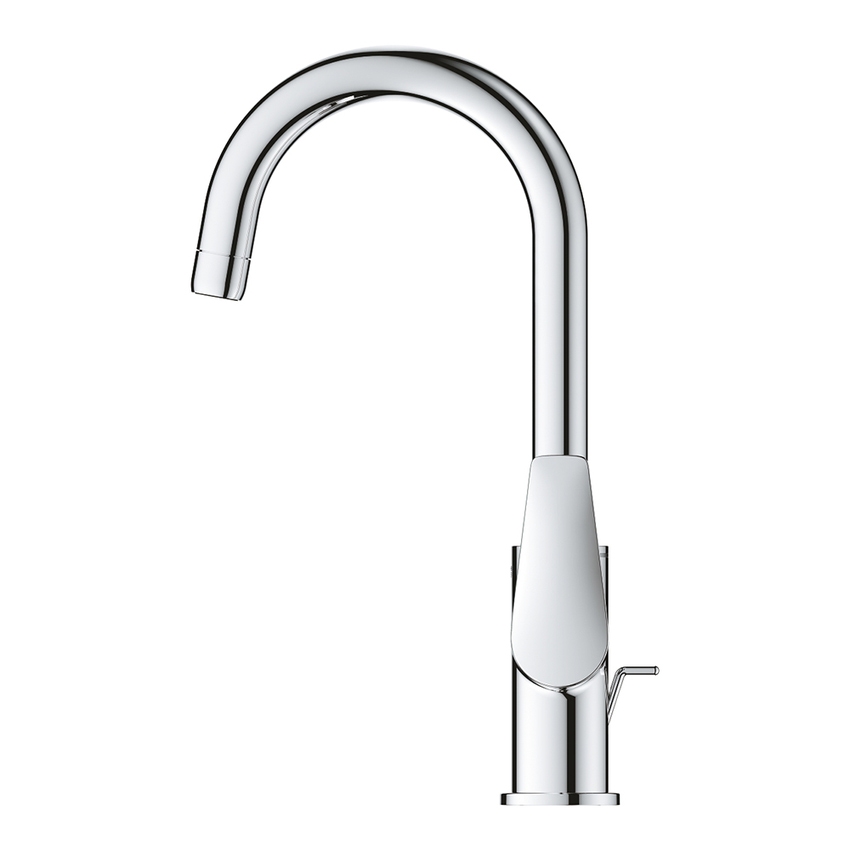 Immagine di Grohe BAUEDGE miscelatore monocomando per lavabo H.31 cm, con scarico, finitura cromo 23760001