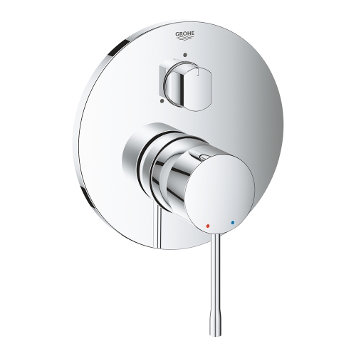 Immagine di Grohe ESSENCE miscelatore monocomando a 3 vie, con deviatore, senza corpo incasso, finitura cromo 24169001