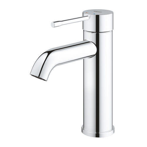 Immagine di Grohe ESSENCE miscelatore monocomando H.17 cm, per lavabo, senza scarico, con risparmio idrico, finitura cromo 24172001