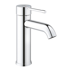 Immagine di Grohe ESSENCE miscelatore monocomando H.17 cm, per lavabo, senza scarico, con risparmio idrico, finitura cromo 24172001