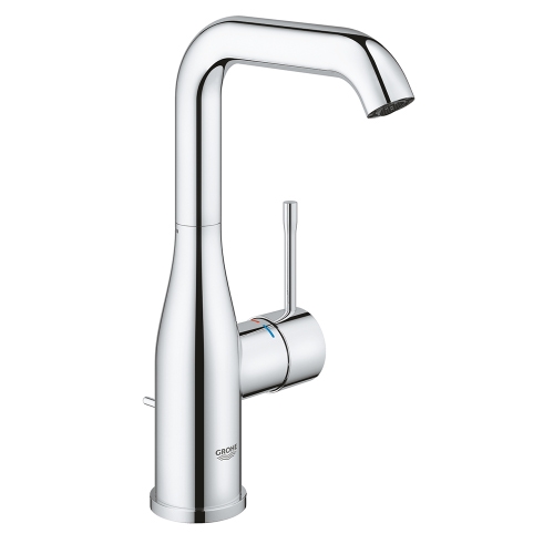 Immagine di Grohe ESSENCE miscelatore monocomando H.24 cm, per lavabo, con scarico, finitura cromo 24174001