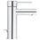 Immagine di Grohe ESSENCE miscelatore monocomando H.17 cm, per lavabo, con scarico, finitura cromo 24175001
