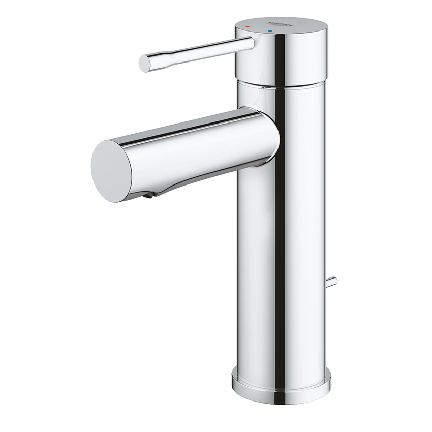 Immagine di Grohe ESSENCE miscelatore monocomando H.17 cm, per lavabo, con scarico, finitura cromo 24175001