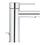 Immagine di Grohe ESSENCE miscelatore monocomando H.17 cm, per lavabo, con scarico e limitatore di temperatura, finitura cromo 24183001