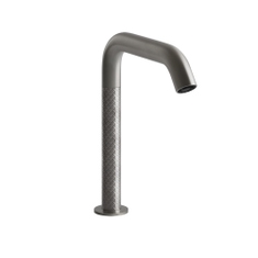 Immagine di Gessi 316 INTRECCIO miscelatore elettronico per lavabo, con regolazione di temperatura e portata tramite rubinetto sottolavabo, finitura brass brushed PVD 54180#727