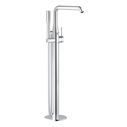Immagine di Grohe ESSENCE miscelatore monocomando per vasca o doccia, a pavimento, con deviatore, senza corpo incasso, finitura cromo 25248001
