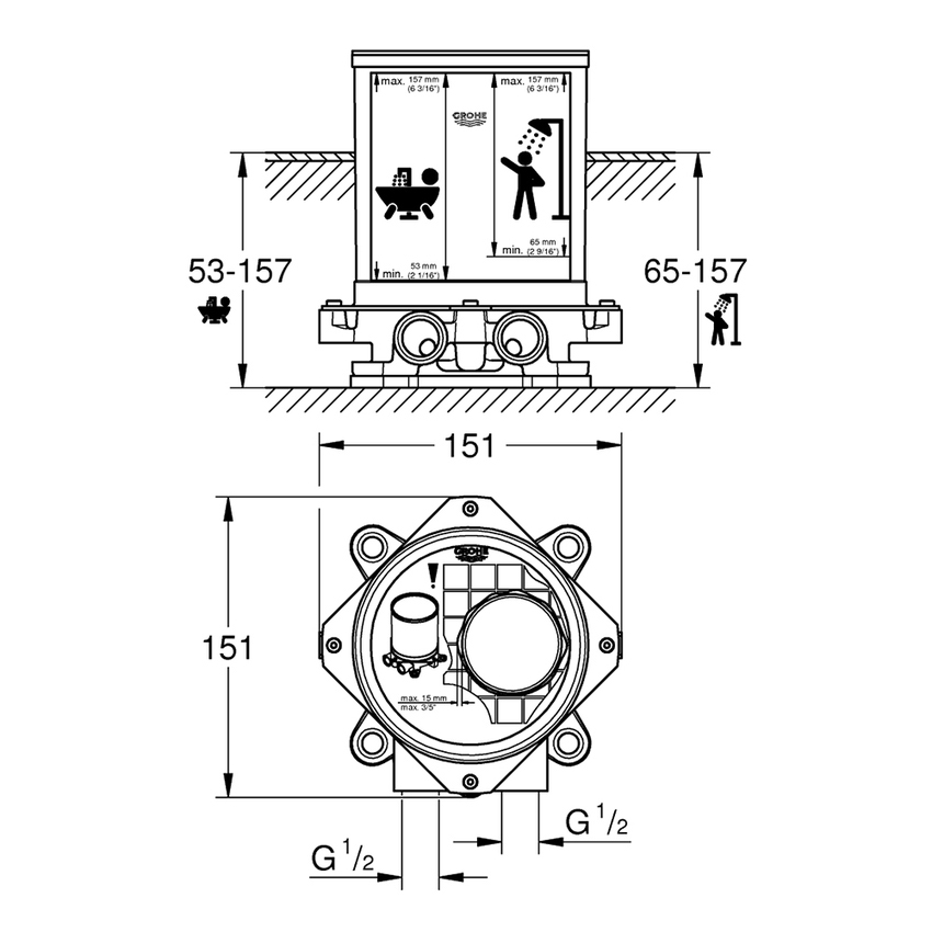 Immagine di Grohe Corpo incasso a pavimento 45984001