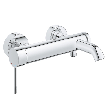 Immagine di Grohe ESSENCE miscelatore monocomando per vasca o doccia a parete, con deviatore, finitura cromo 25250001