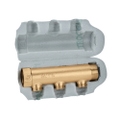 Immagine di Caleffi Collettore semplice componibile con 2 derivazioni 3/4” M e attacco 1", per impianti di condizionamento 650622
