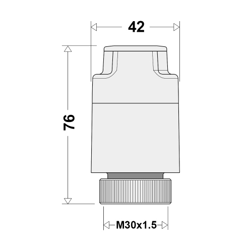 Immagine di Caleffi Comando elettrotermico 230 V, con microinterruttore ausiliario 656312