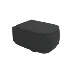 Immagine di Flaminia FLAG vaso sospeso con sistema goclean®, senza sedile, colore nero finitura opaco FG118GCAR