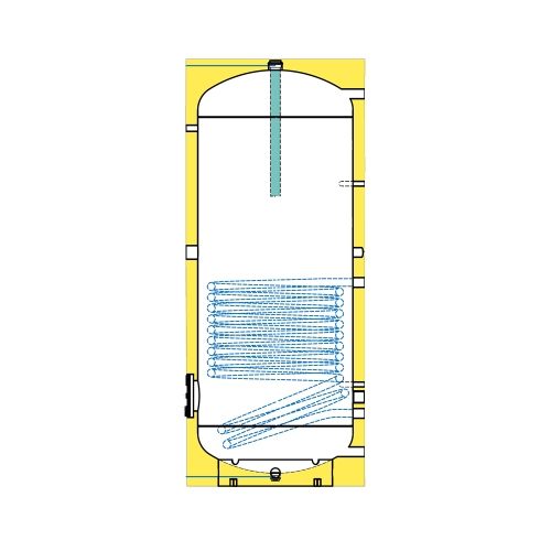 Immagine di ACV TST 1CO 150 Bollitore vetrificato a singolo serpentino capacità 150 litri 10122001