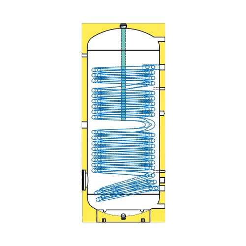 Immagine di ACV TST 2HP 500 Bollitore vetrificato a doppio serpentino maggiorato capacità 500 litri 002878