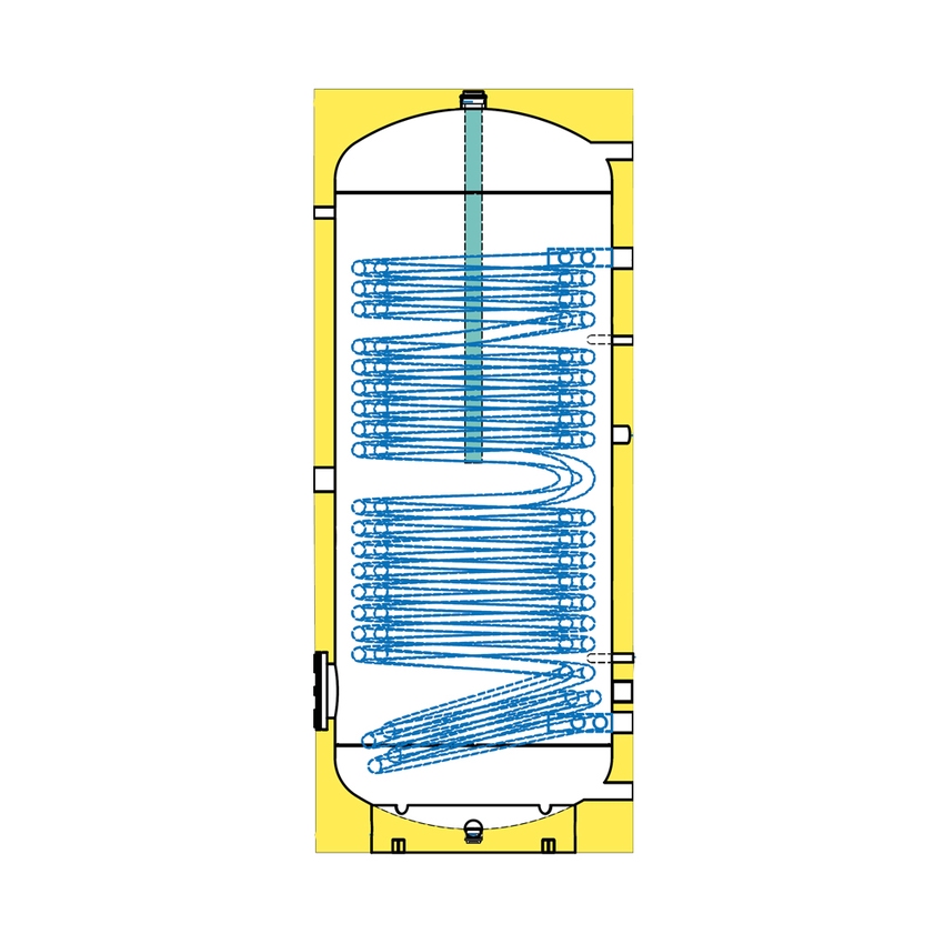 Immagine di ACV TST 2HP 500 Bollitore vetrificato a doppio serpentino maggiorato capacità 500 litri 002878