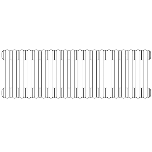 Immagine di Irsap TESI 4 radiatore 20 elementi H.200 L.90 P.13,9 cm, colore bianco edelweiss finitura lucido RT420002034IRNON