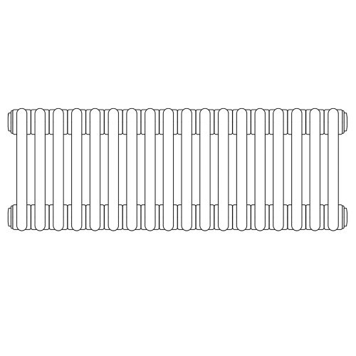 Immagine di Irsap TESI 4 radiatore 18 elementi H.200 L.81 P.13,9 cm, colore nero grafite finitura ruvido RT420001818IR02N01