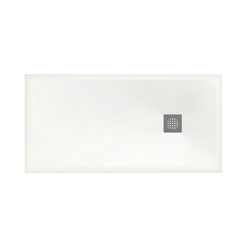 Immagine di Flaminia CM3 STONE piatto doccia rettangolare L.140 P.70 cm effetto pietra, da appoggio o incasso filo pavimento, in ceramica, colore bianco finitura opaco CS7014PBM