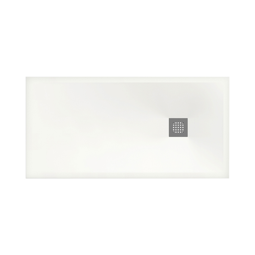Immagine di Flaminia CM3 piatto doccia rettangolare L.140 P.70 cm, da appoggio o incasso filo pavimento, in ceramica, colore bianco finitura opaco C7014PBM
