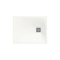 Immagine di Flaminia CM3 STONE piatto doccia rettangolare L.100 P.80 cm effetto pietra, da appoggio o incasso filo pavimento, in ceramica, colore bianco finitura opaco CS8010PBM