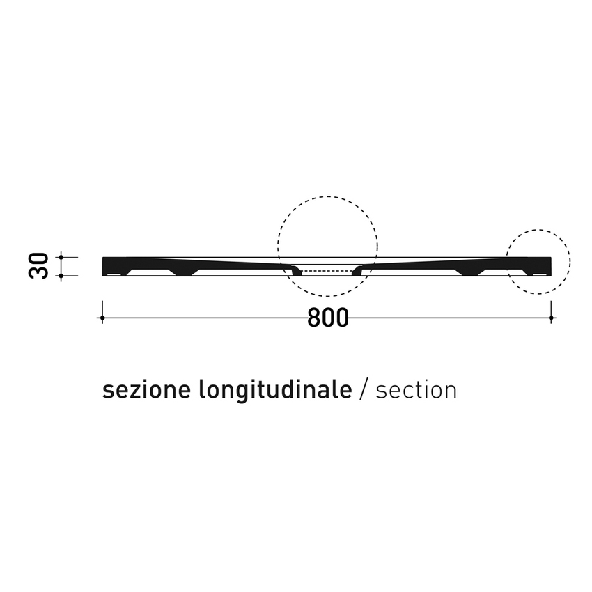 Immagine di Flaminia CM3 piatto doccia rettangolare L.120 P.80 cm, da appoggio o incasso filo pavimento, in ceramica, colore bianco finitura opaco C8012PBM